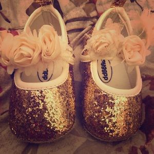 Glitzy baby girl shoes
